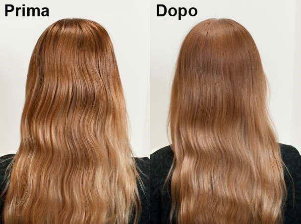 Shampoo secco prima e dopo