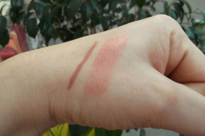 Swatch matita labbra e rossetto Clarins