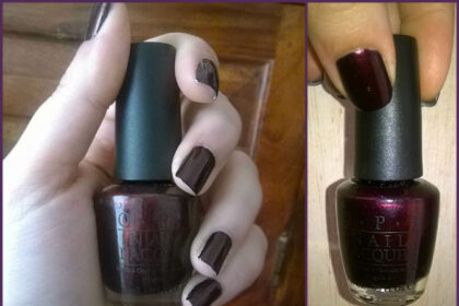 swatch smalto Opi viola vino