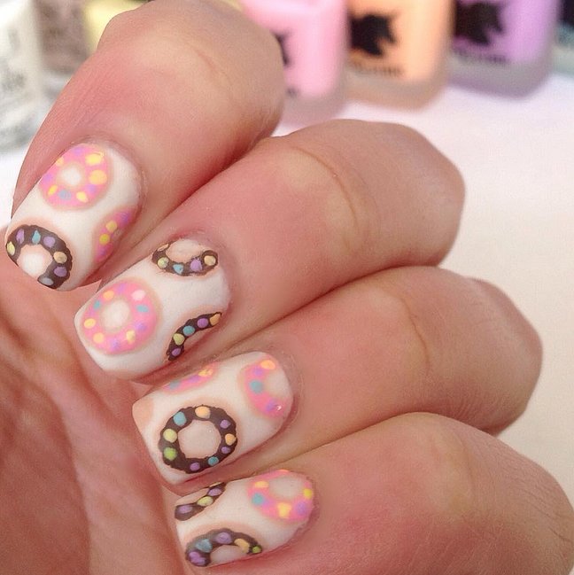 Dot Donuts Nail Art