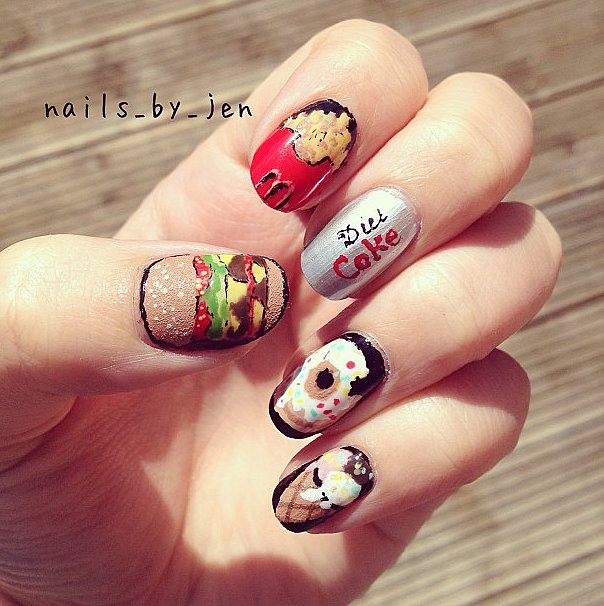 Nail art cibo spazzatura Junk Food