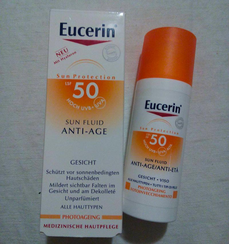 Crema solare Eucerin Sun Fluid Anti-age FP 50