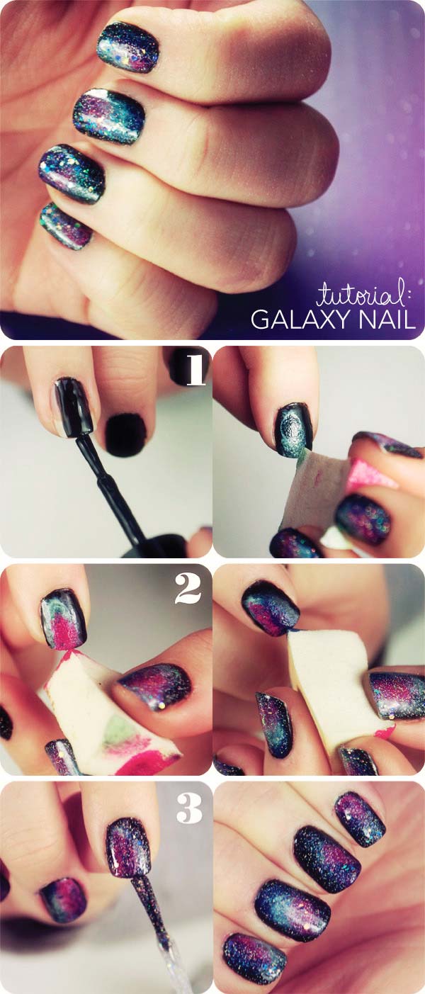 Tutorial Galaxy Nail Art