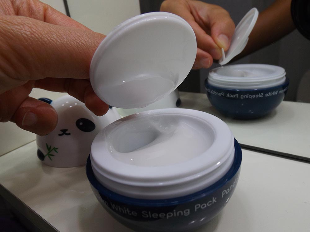 texture  Maschera Notte Panda's Dream White Sleeping Pack Tony Moly