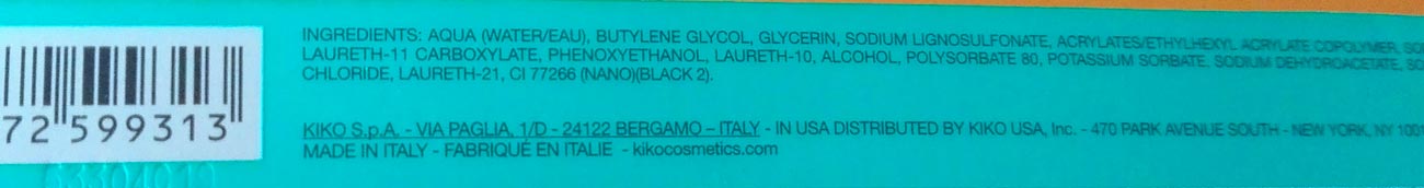 INCI Eyeliner Kiko