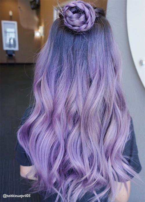 74 foto idee di bellissimi capelli viola da portare tutto l'anno 17 capelli viola