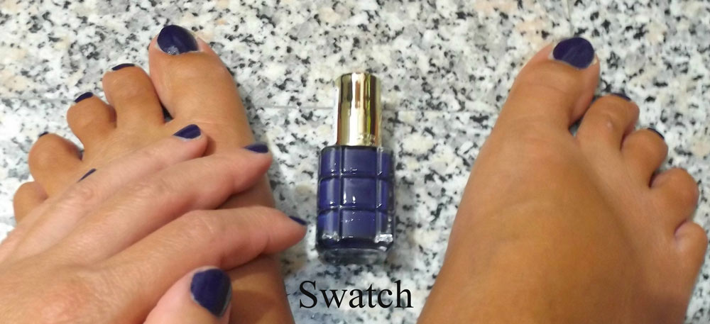 swatch smalto blu piedi