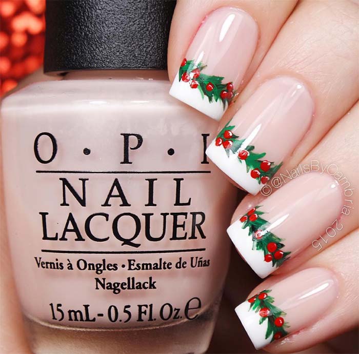 nail art natale ghirlanda