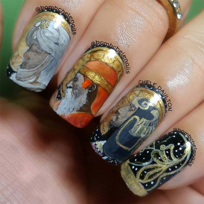 Nail art natale presepe