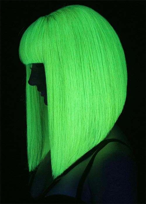 capelli neon verde