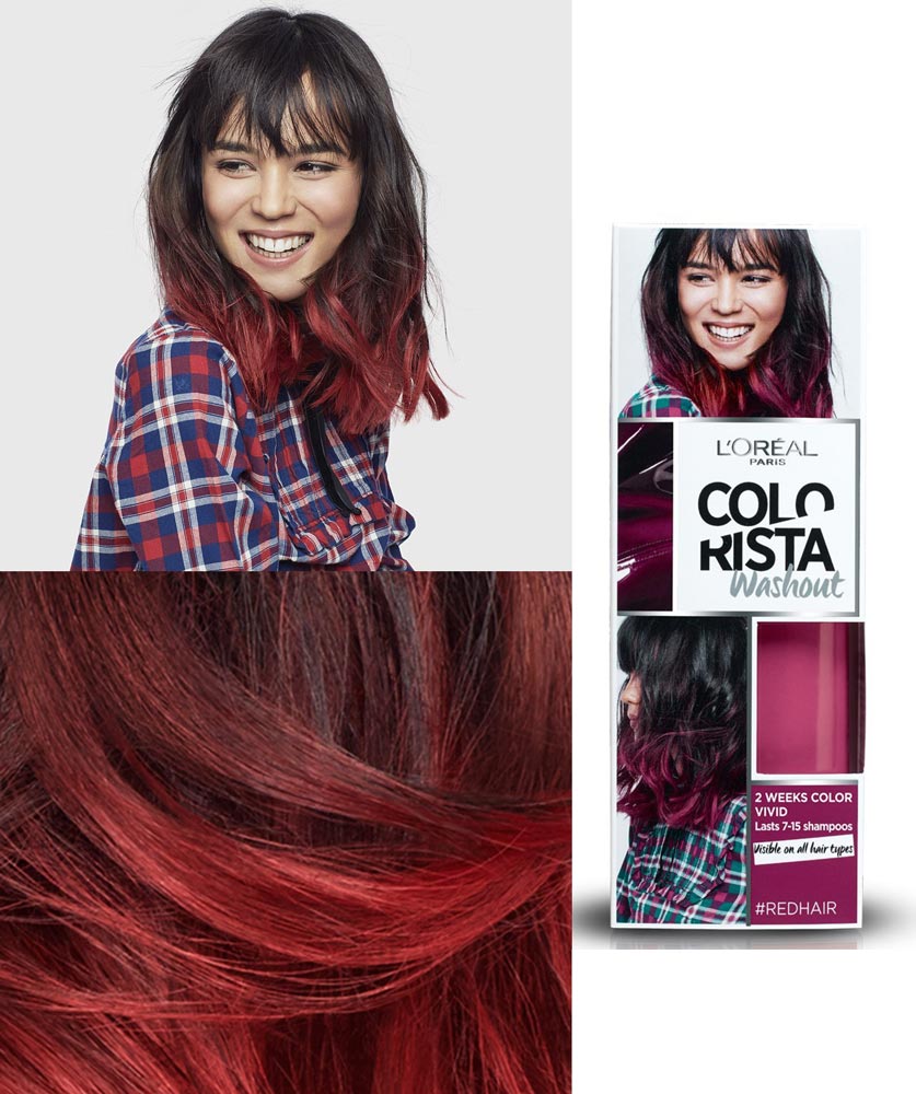 L'Oréal Paris Colorista Washout Vivid, Colorazione Temporanea 2 Settimane, Rosso (Red)