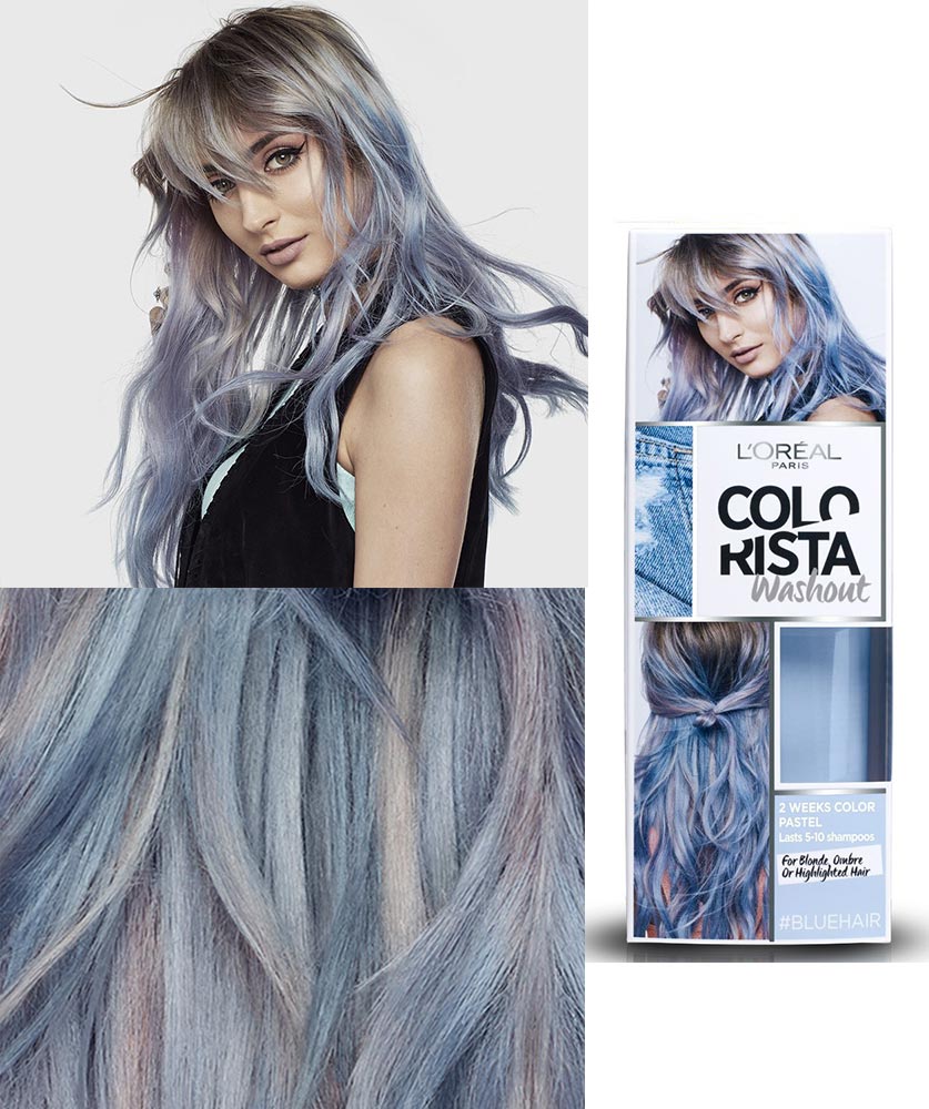 L'Oréal Paris Colorista Washout Pastel, Colorazione Temporanea 2 Settimane, Blu Pastello (Blue)