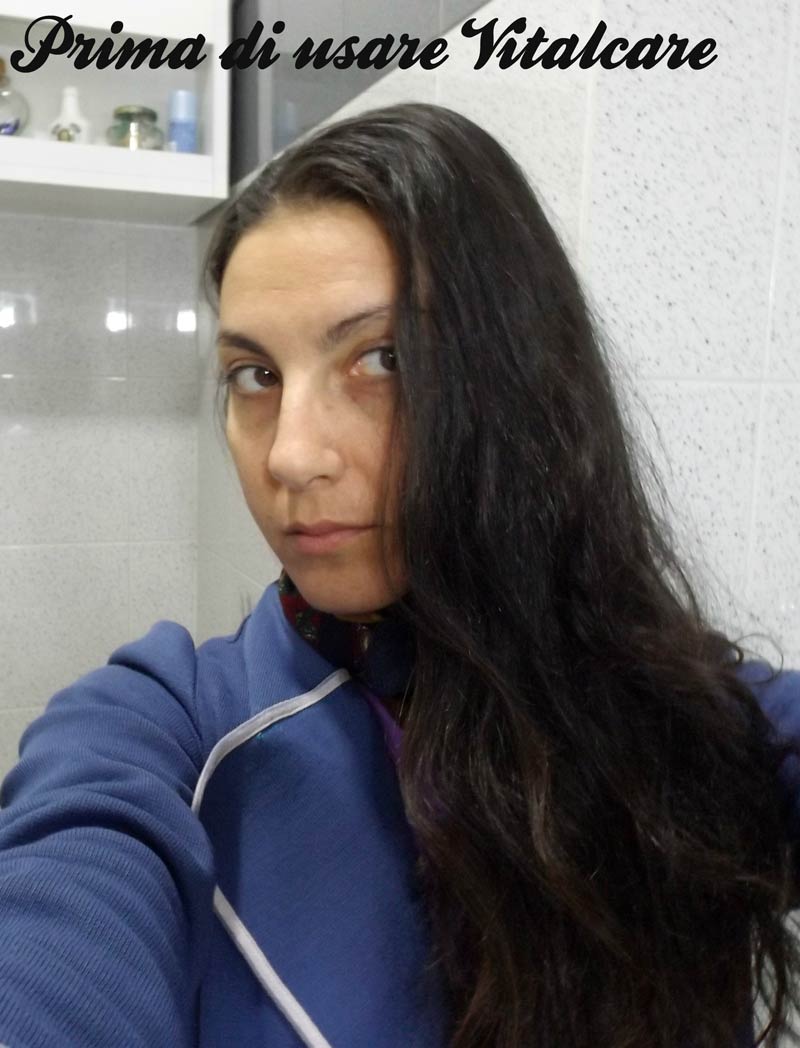 capelli prima dell'utilizzo dello shampoo Vitalcare