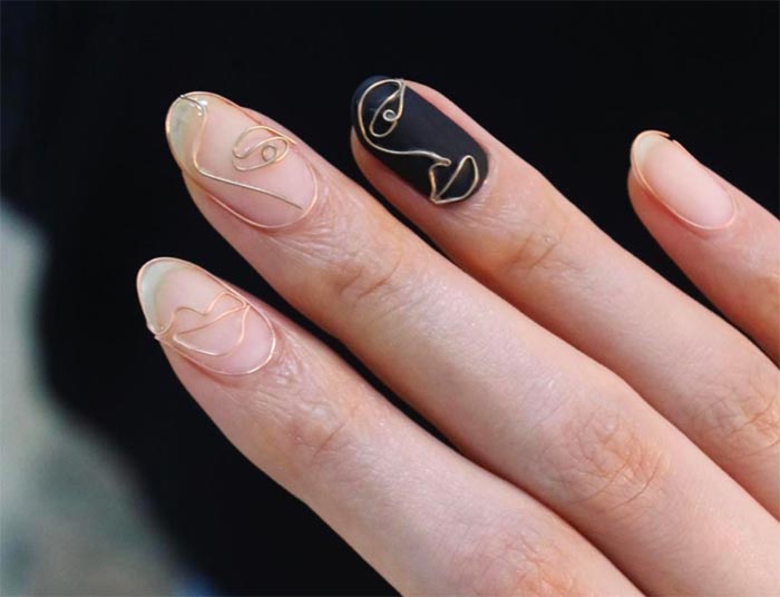 Nail art Ferri metallici