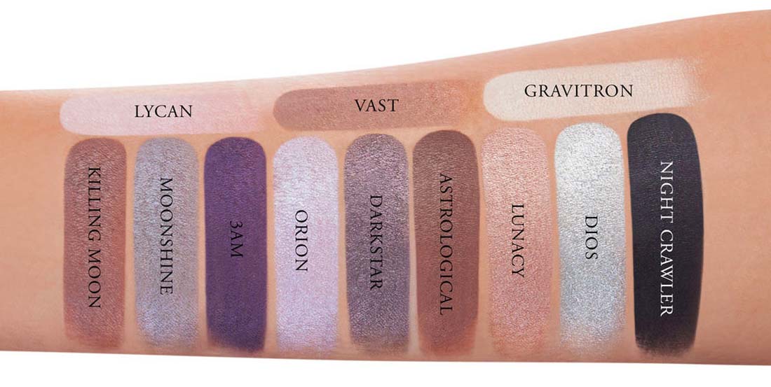 swatch Innerstellar Eyeshadow palette Kat Von D