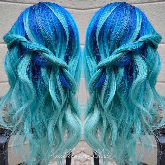 Capelli azzurro ghiaccio! 20 idee in tutte le sue sfumature