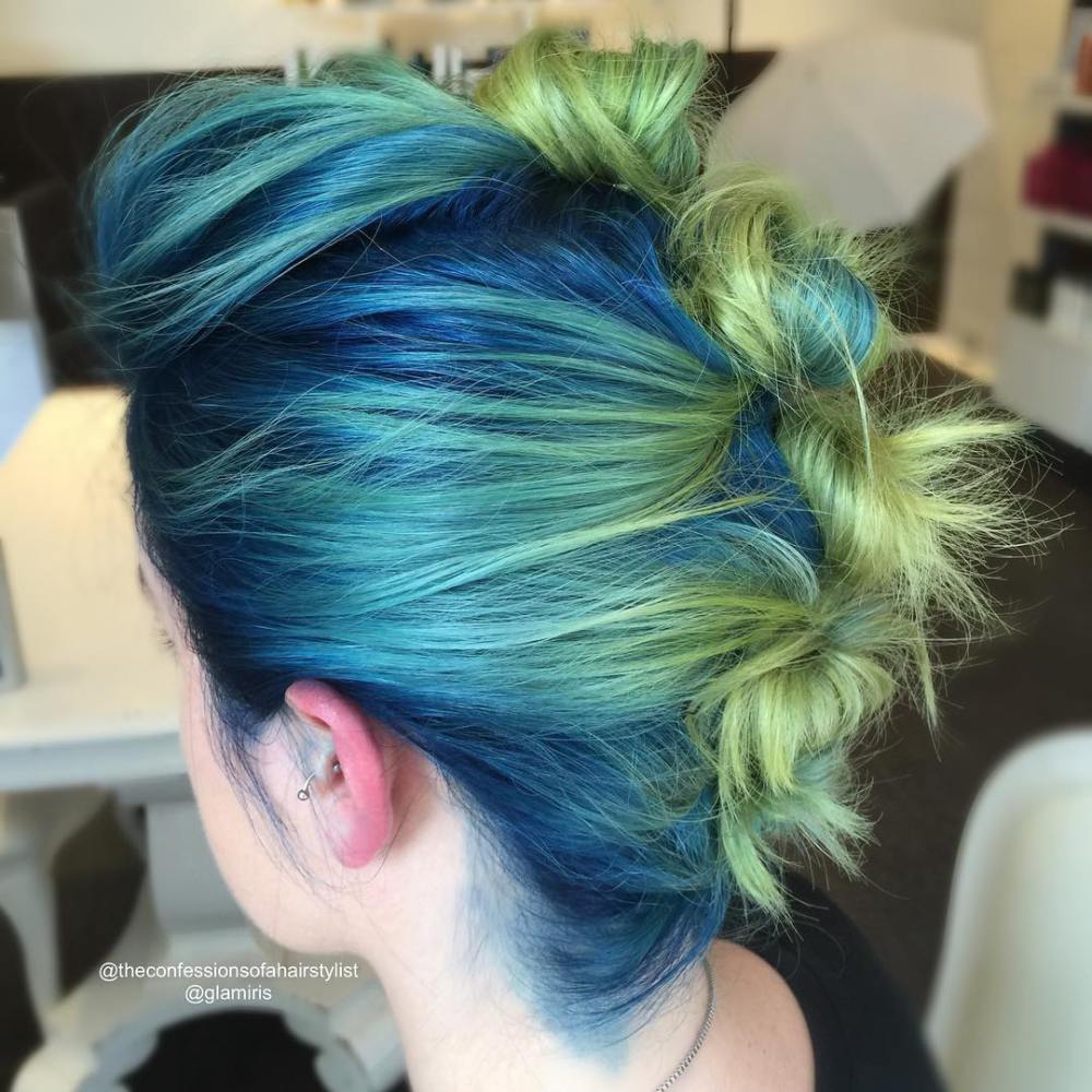 Bun blu verde e giallo