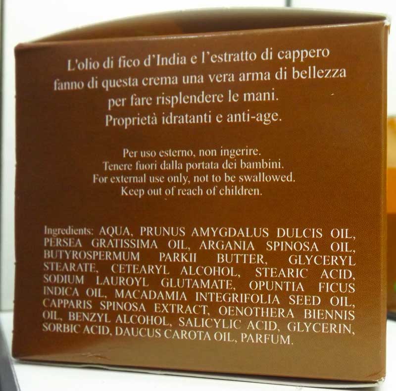 Descrizione e INCI crema Mani Perfette