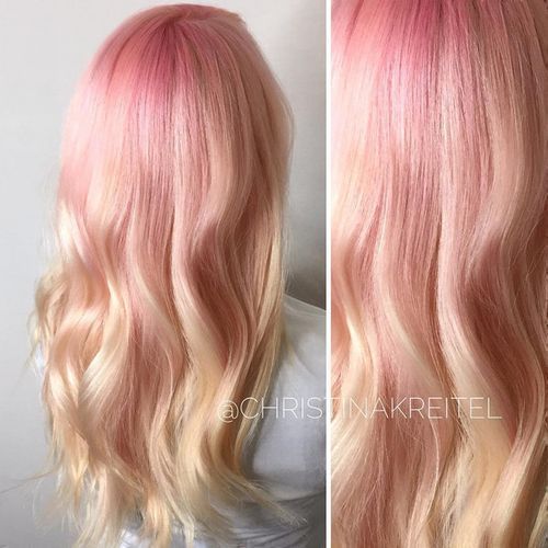 capelli rosa fragola