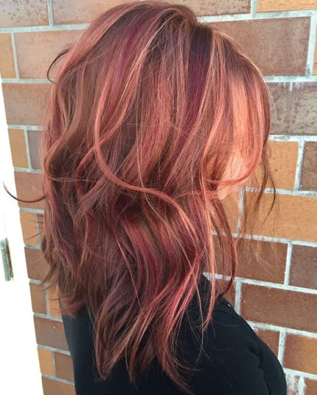 capelli ciocche rosa