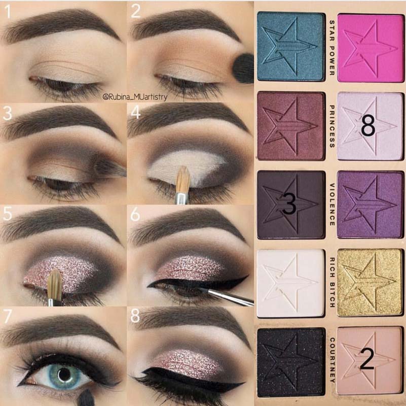 Tutorial trucco occhi palette ombretti Jeffree Star Cosmetics Beauty Killer