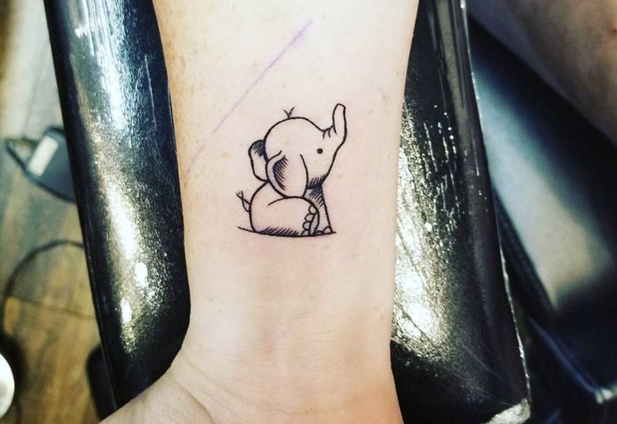 Tatuaggi piccoli elefanti