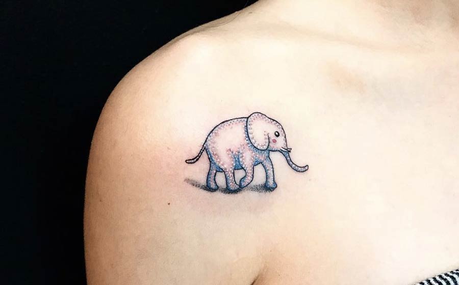 tatuaggi elefante piccoli 7