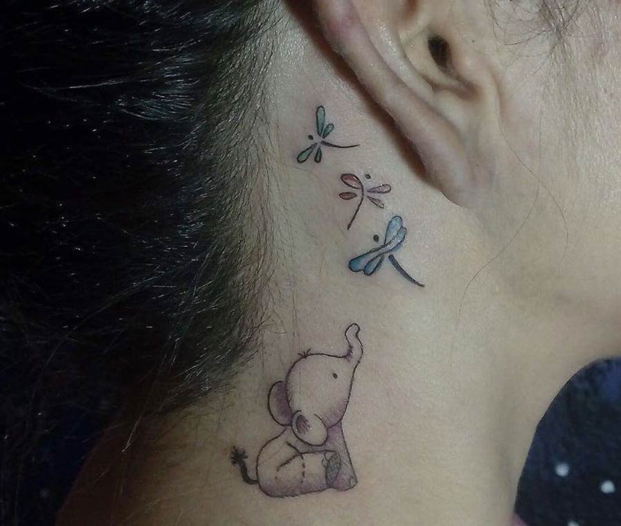 tatuaggi elefante piccoli 9