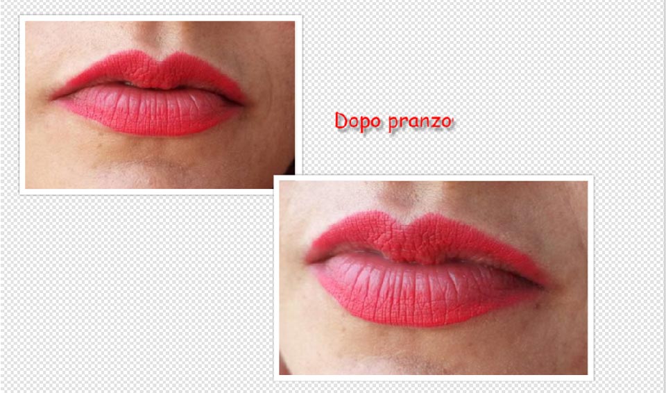 Swatch rossetto Red Jade Mac dopo pranzo