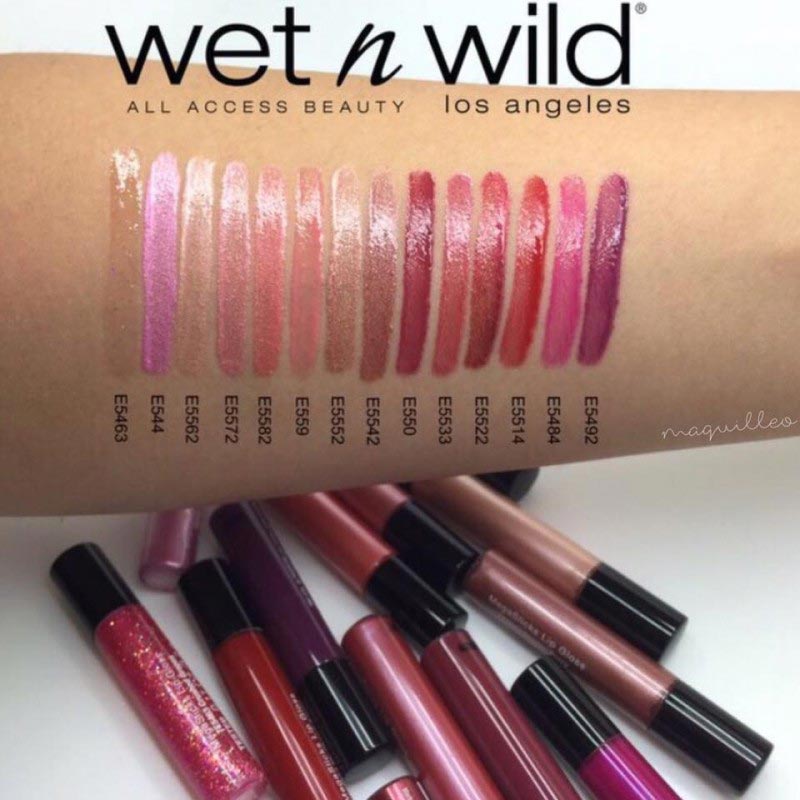 Swatch lipgloss Megaslicks di Wet N Wild