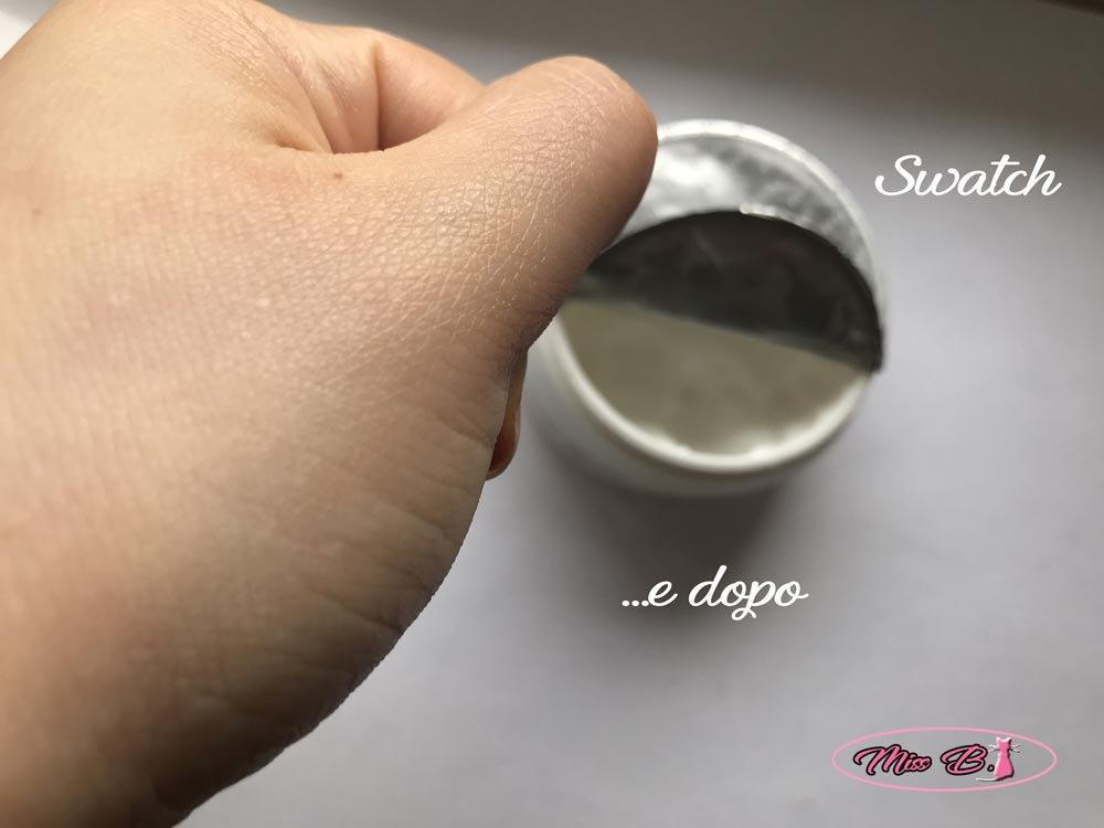 Swatch Nivea crema opacizzante Dopo