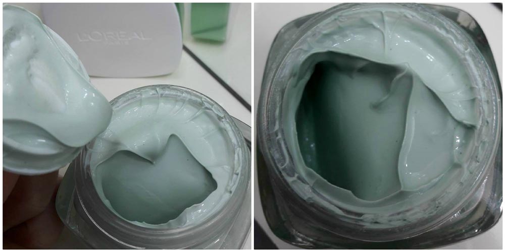 Texture maschera viso argilla verde L'Oreal Paris