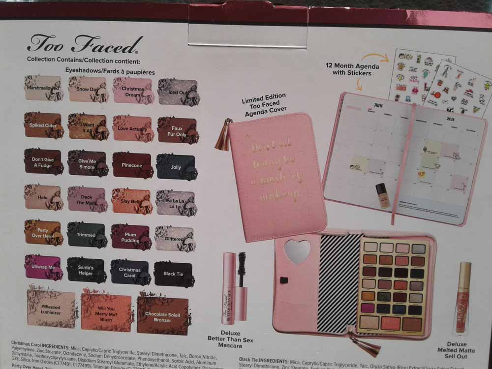 INCI Too Faced Boss Lady Beauty Agenda e Palette