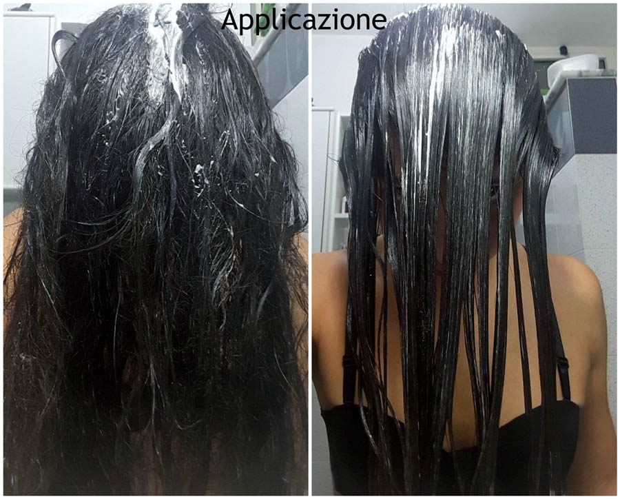 applicazione pantene maschera cheratina