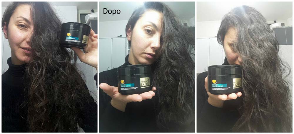 risultato finale Pantene maschera cheratina