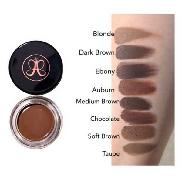 Dipbrow Pomade Anastasia Beverly Hills tutte le swatch colorazioni disponibil