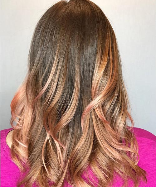 Capelli rosa oro idee