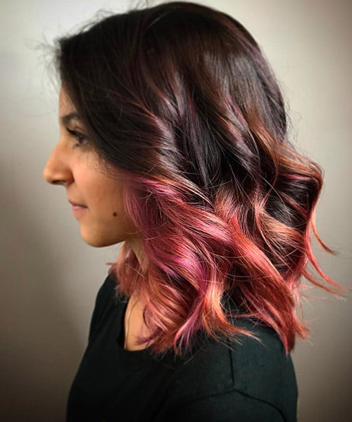 Capelli rosa oro idee