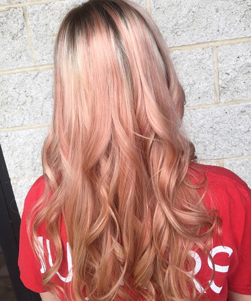 Capelli rosa oro idee