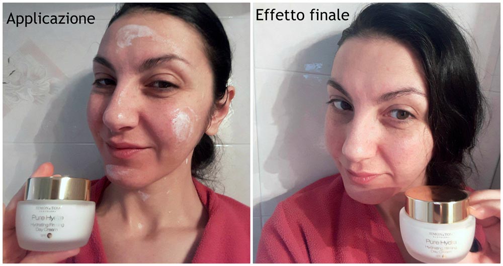 Effetto finale con crema viso giorno Sito & Tom