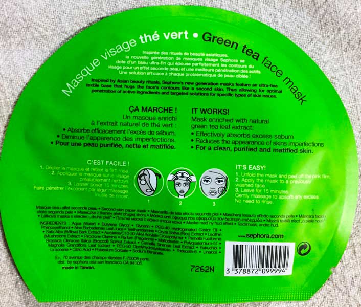 maschera al al tè verde