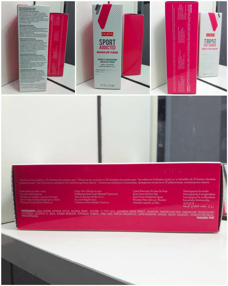 Spray fissatore trucco viso Pupa Sport Addicted