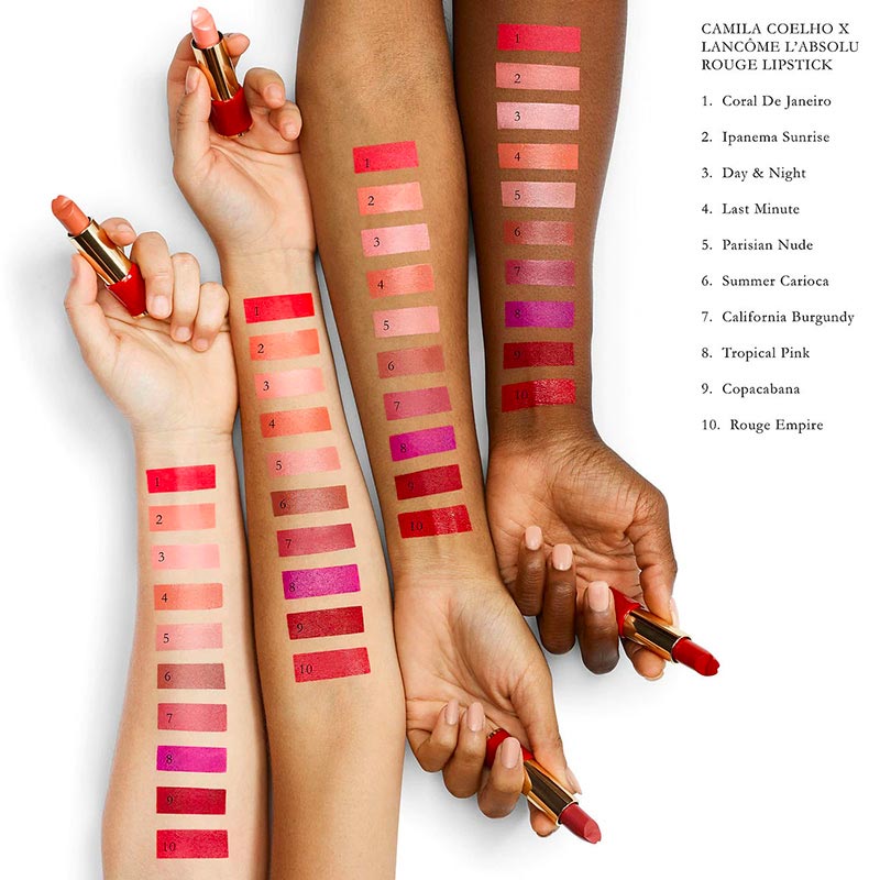 Swatch Rossetti Absolu Rouge Lancome