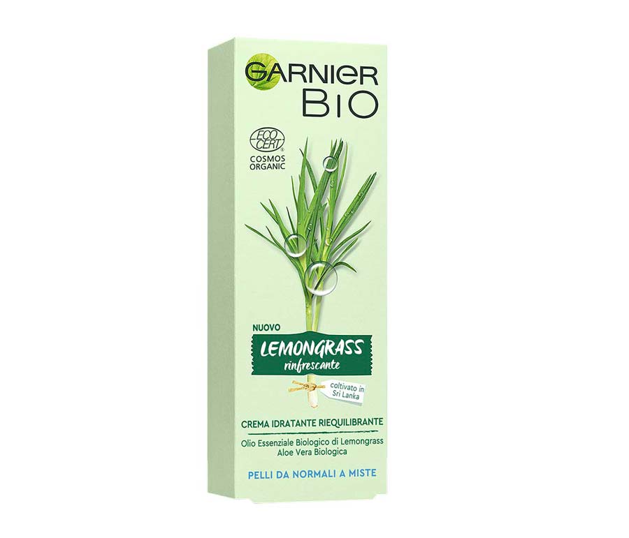 Crema Viso Idratante Riequilibrante Lemongrass Garnier Bio
