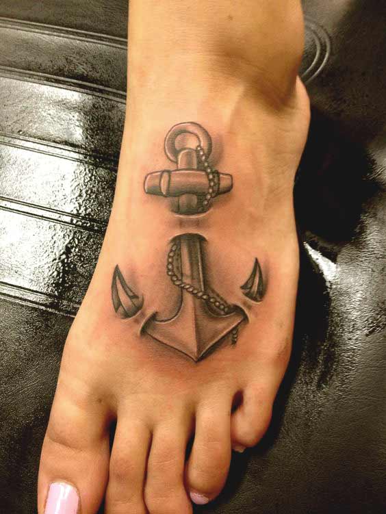 Tatuaggio ancora piede