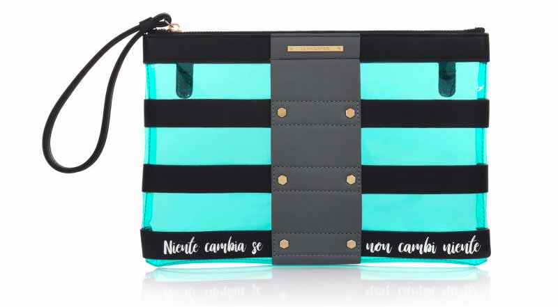 rubber pochette niente aqua 9