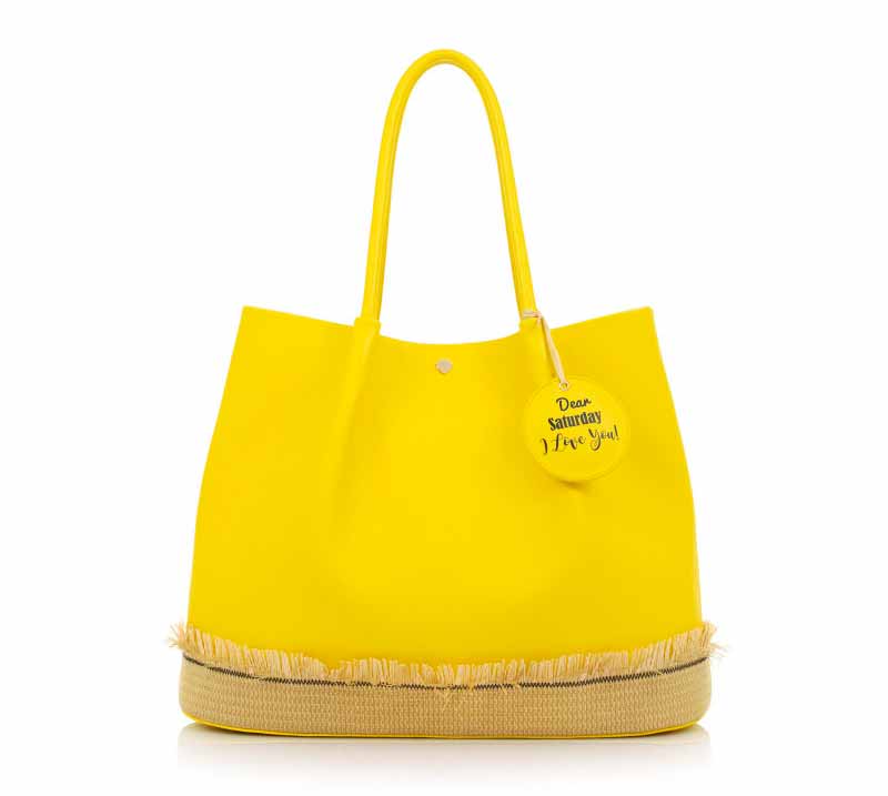 shopper spiaggia saturday yellow