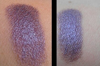 Swatch ombretto Infamous Orchid di Estee Lauder
