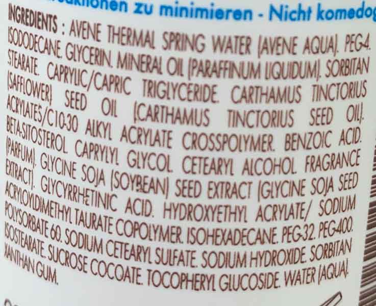 INCI Latte Gel riparatore doposole di Avène