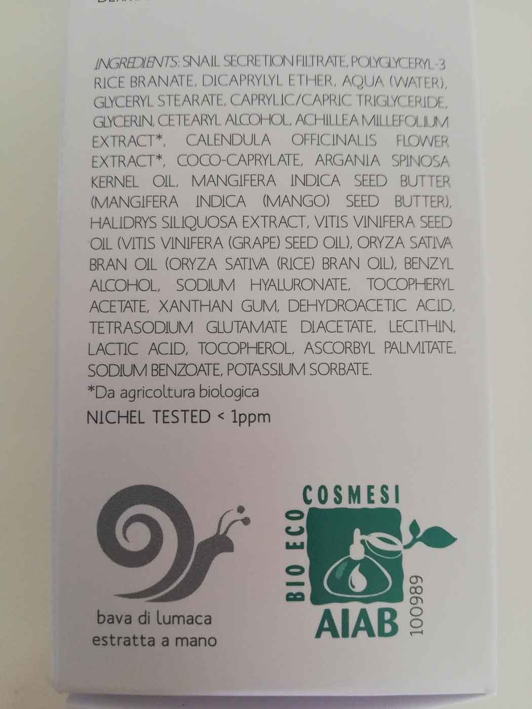 Recensione contorno occhi bio line di Nuvò cosmetic 7 INCI contorno occhi bio line di Nuvò cosmetic